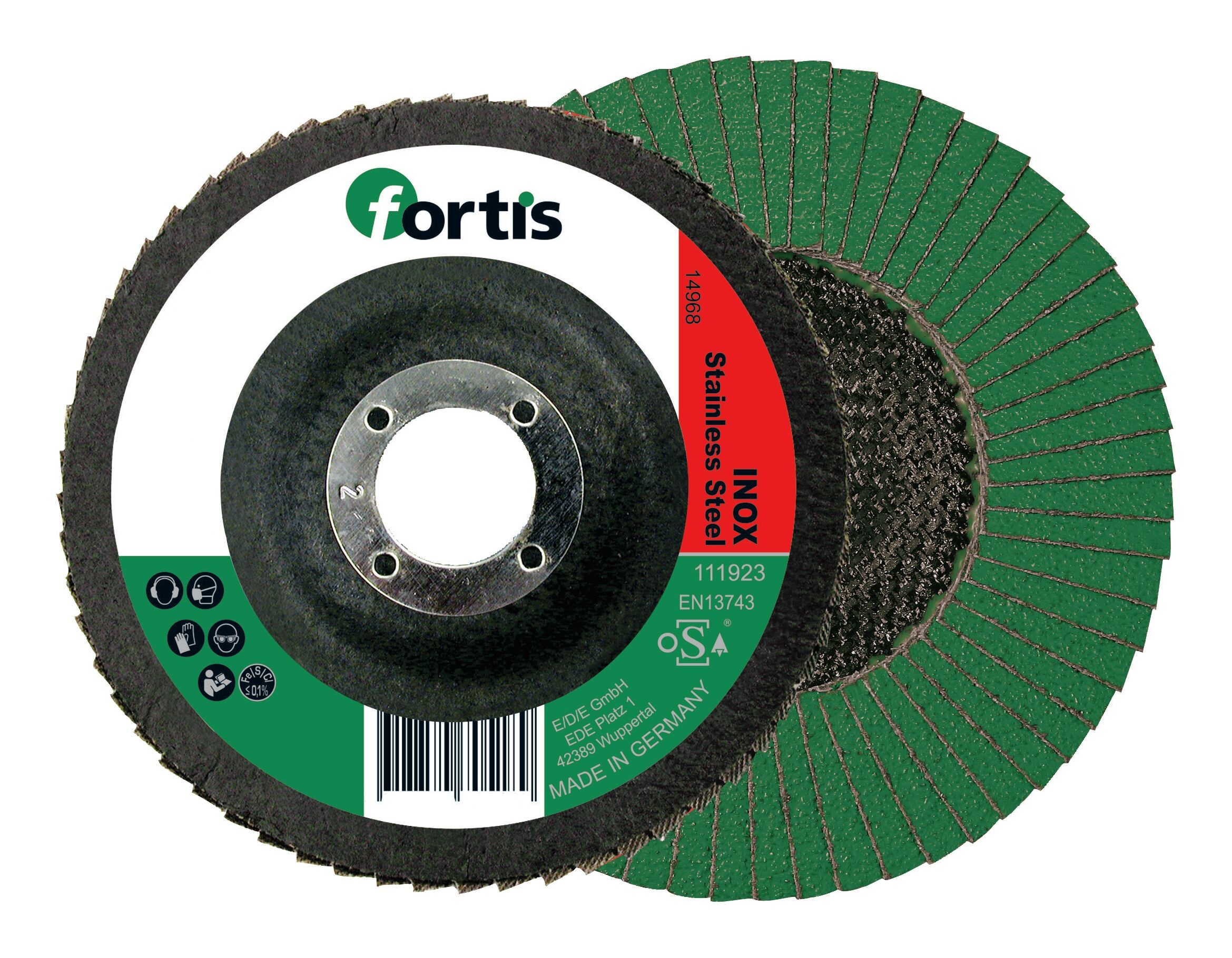 Meule-éventail Fortis 4317784705141; 125 mm; K80