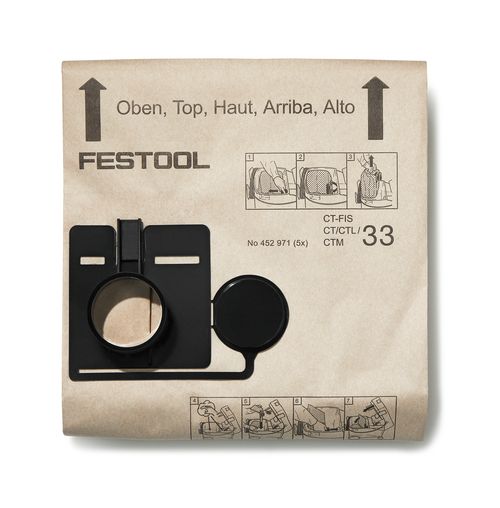 Sacs en papier pour aspirateur Festool FIS-CT 33 5X