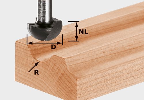 Fraise a rayon concave Festool 4/8/38 mm