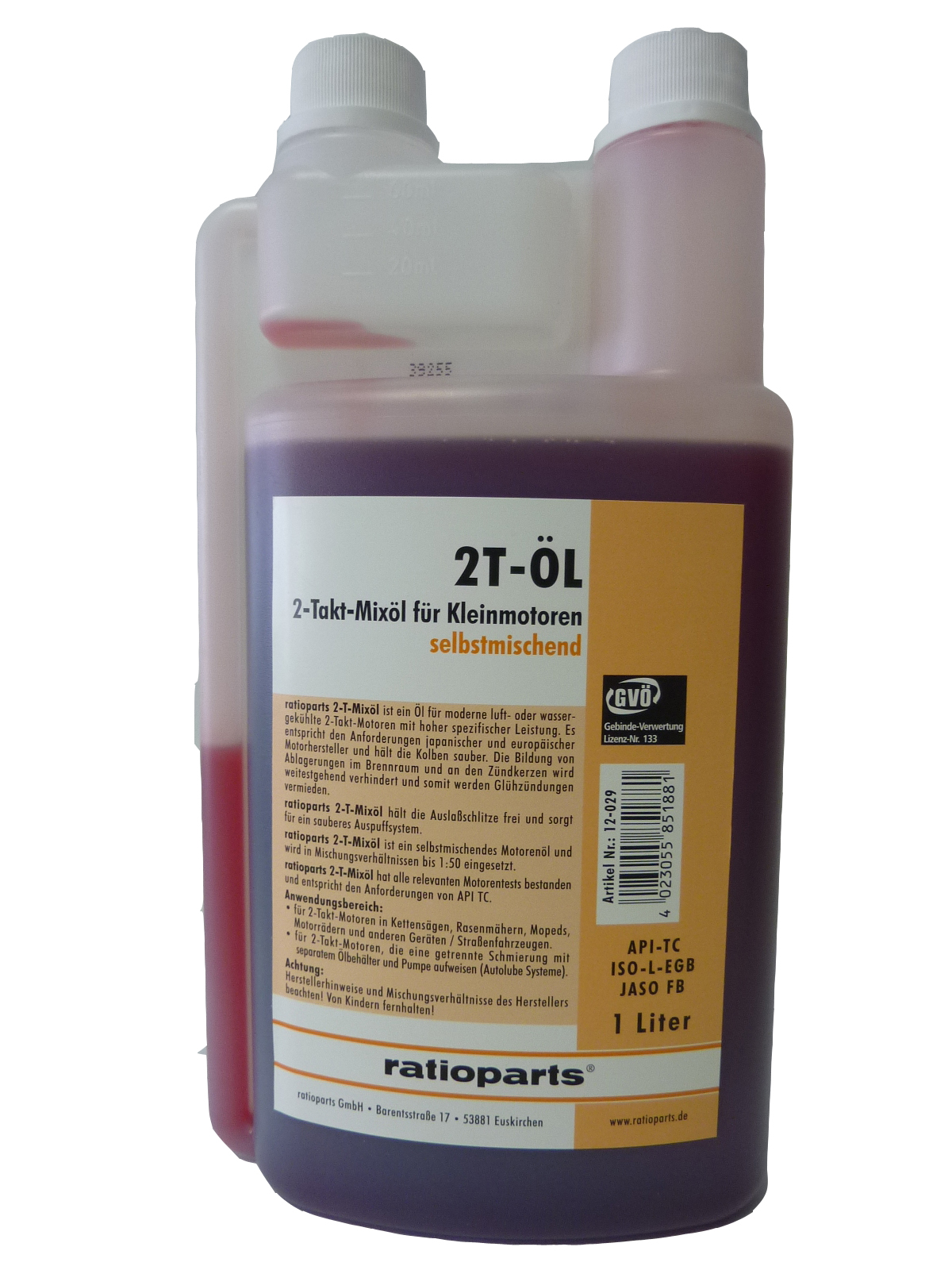 Mélange d'huile pour mélange de carburant pour moteurs à deux temps 1l (avec dosimètre)