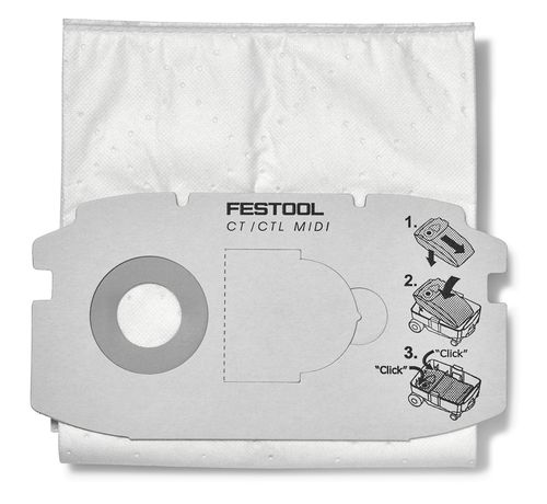 Sacs en tissu pour aspirateur Festool FIS-CT MIDI/5