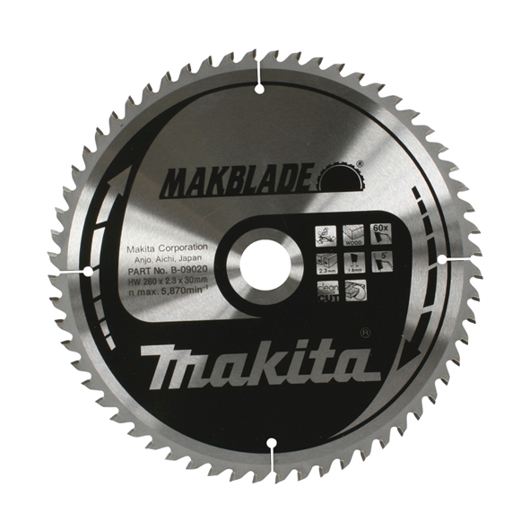 Lame de scie Makita MAKBLADE; 260x2,3x30,0 mm; Z64; 5°
