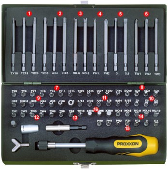 Jeu de douilles Proxxon 1/4'' 75 pièces