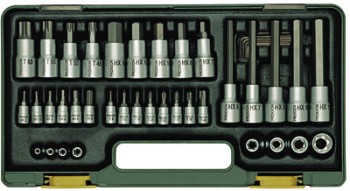 Jeu de douilles Proxxon 1/4'' TX et HX 42 pièces