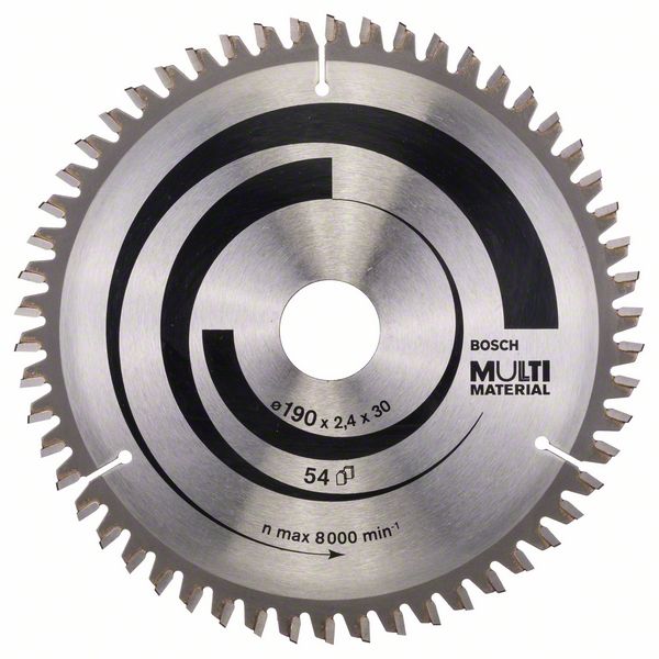 Lame de scie Bosch MULTI MATERIAL; 190x2,4x30,0 mm; Z54; -5°
