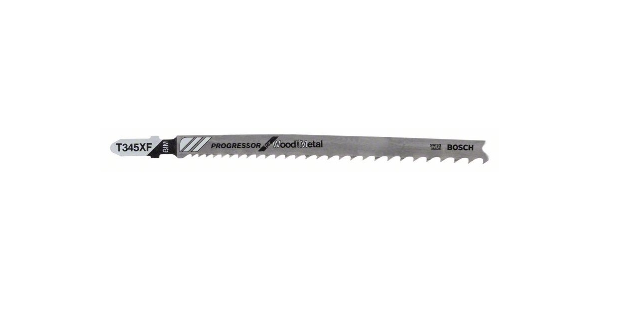 Lames pour scie sauteuse Bosch T 345 XF; 5 unités