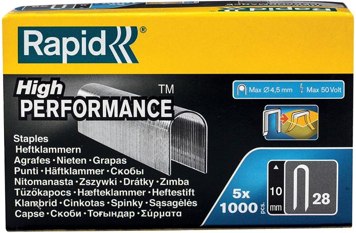 Agrafes Rapid; 10 mm; 5000 pcs .; TYPE 28