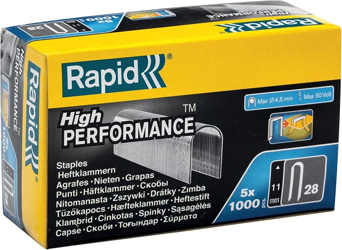 Agrafes Rapid; 11 mm; 5000 pcs .; TYPE 28