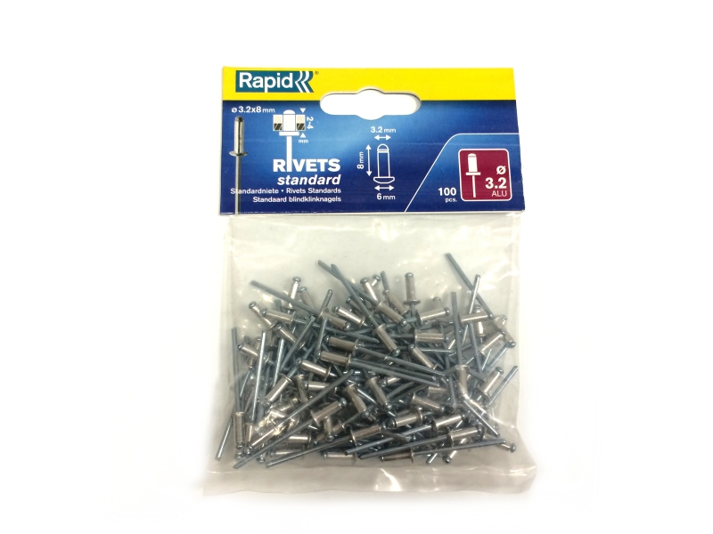 Rivets Rapid&nbsp;Inox; Ø4 mm; 12 mm; 100 unités