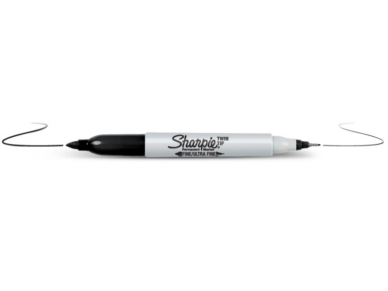 Stylo de marquage Irwin Sharpie Twin Tip noir