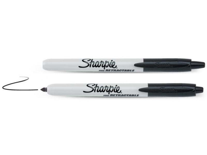 Stylo de marquage Irwin Sharpie Retractable noir