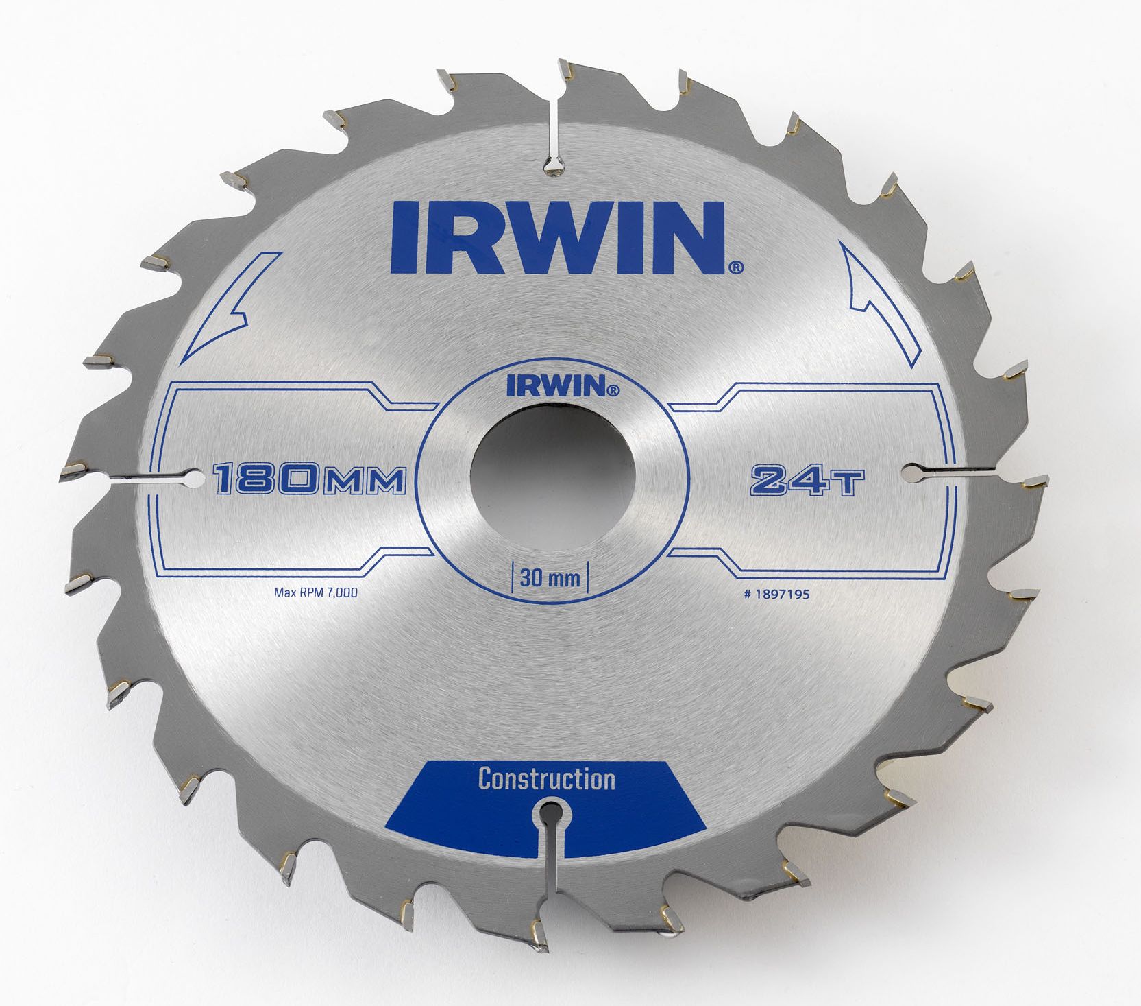 Lame de scie Irwin; 180x2,5x30,0 mm; Z24