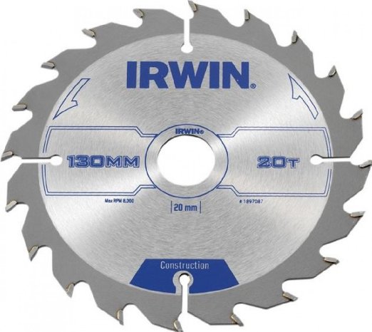 Lame de scie Irwin; 130x2,5x20,0 mm; Z20