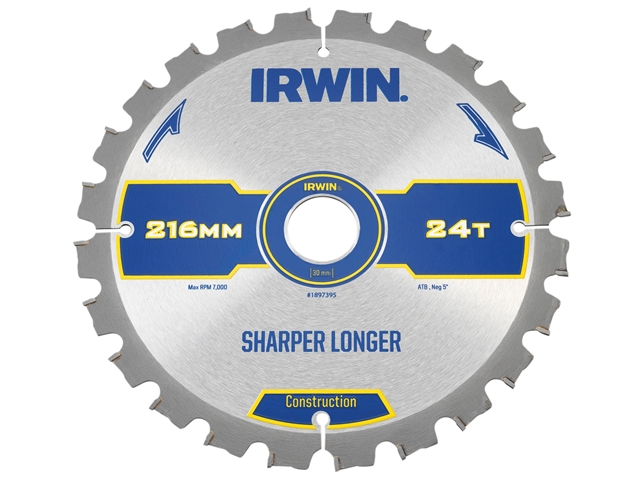 Lame de scie Irwin; 216x2x30,0 mm; Z24