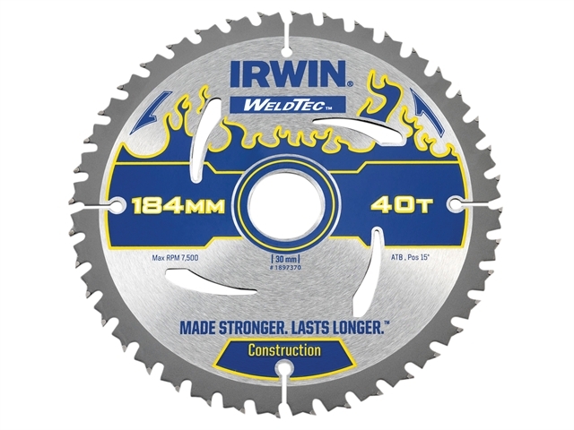 Lame de scie Irwin; 184x2,4x30,0 mm; Z40