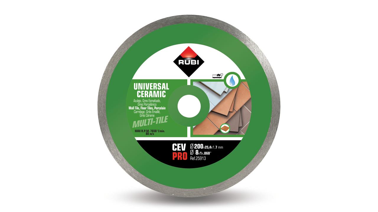 Disque à tronçonner diamant pour coupe humide Rubi CEV 200 PRO; 200 mm