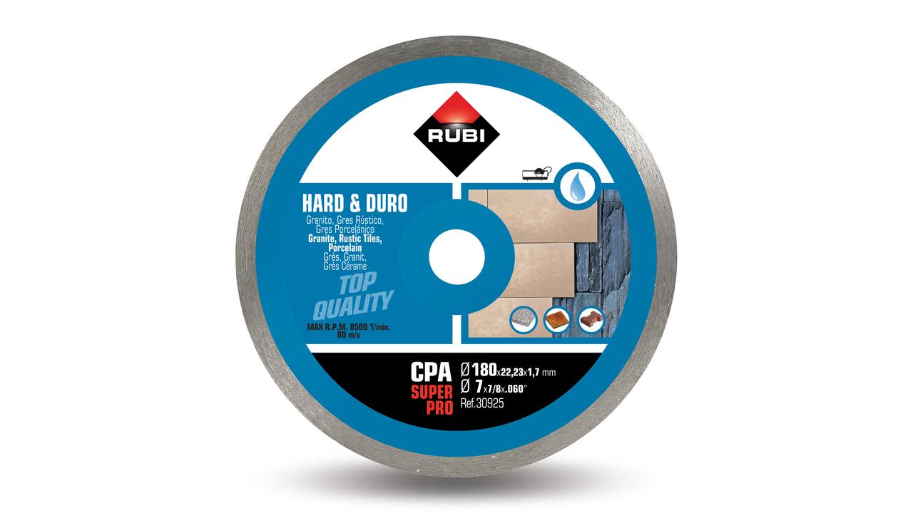 Disque à tronçonner diamant pour coupe humide Rubi CPA 180 SuperPro; 180 mm