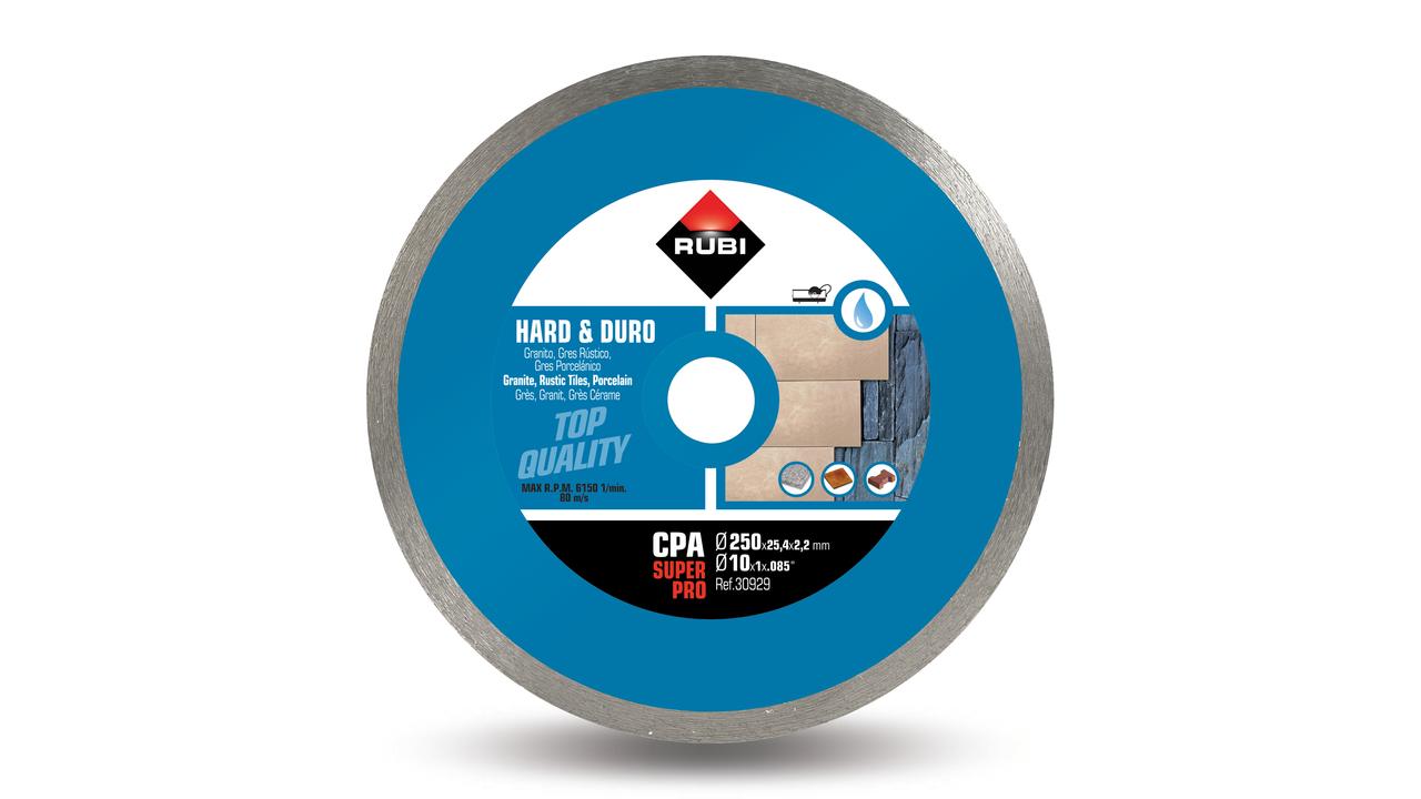 Disque à tronçonner diamant pour coupe humide Rubi CPA 250 SuperPro; 250 mm