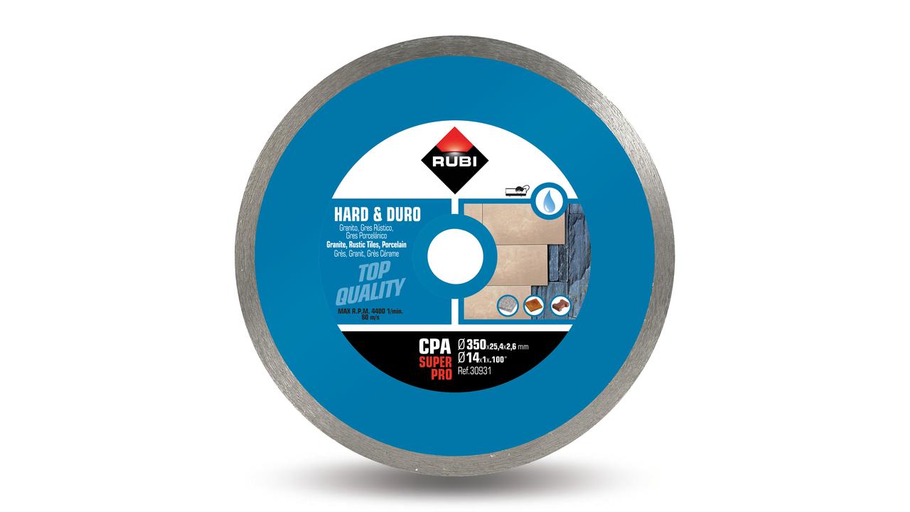 Disque à tronçonner diamant pour coupe humide Rubi CPA 350 SuperPro; 350 mm