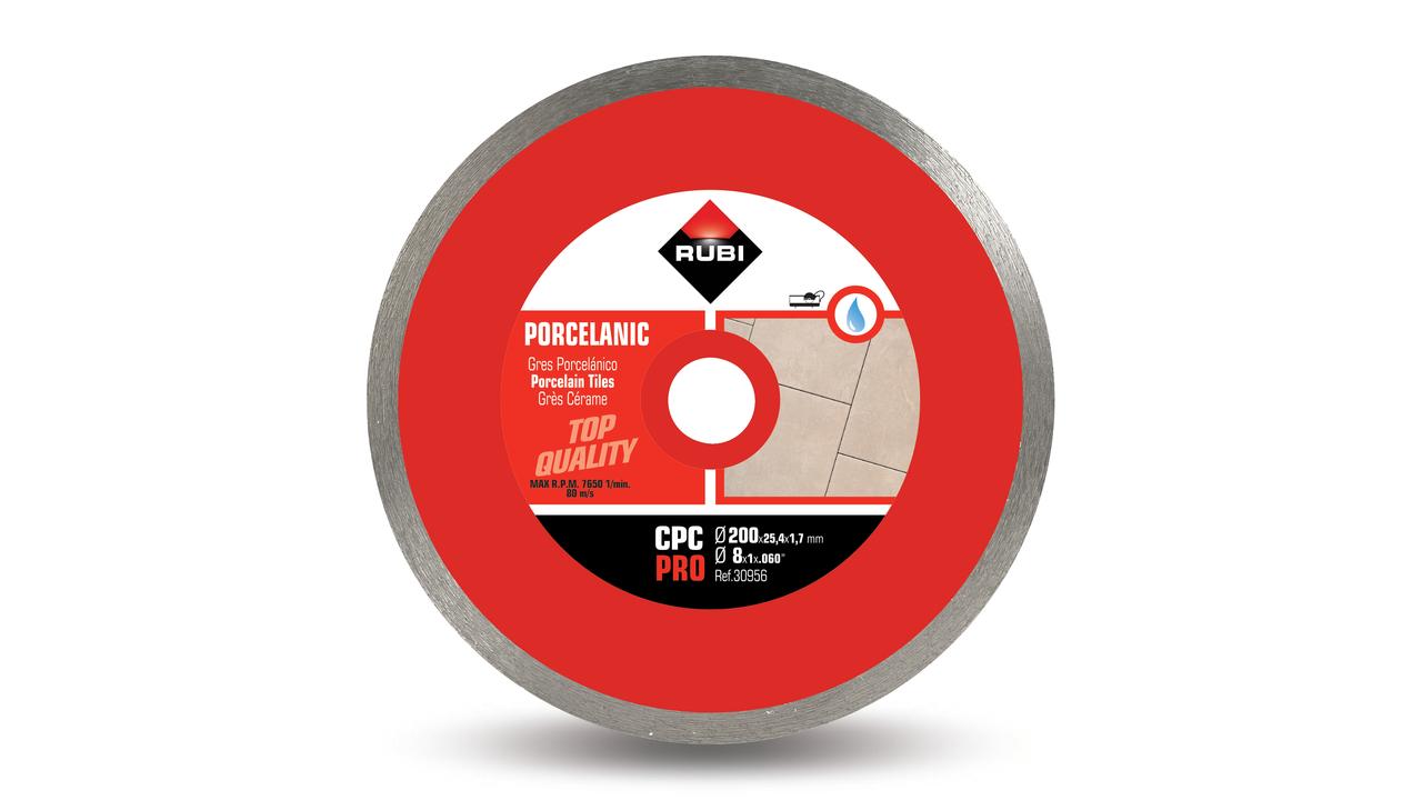 Disque à tronçonner diamant pour coupe humide Rubi CPC 200 PRO; 200 mm