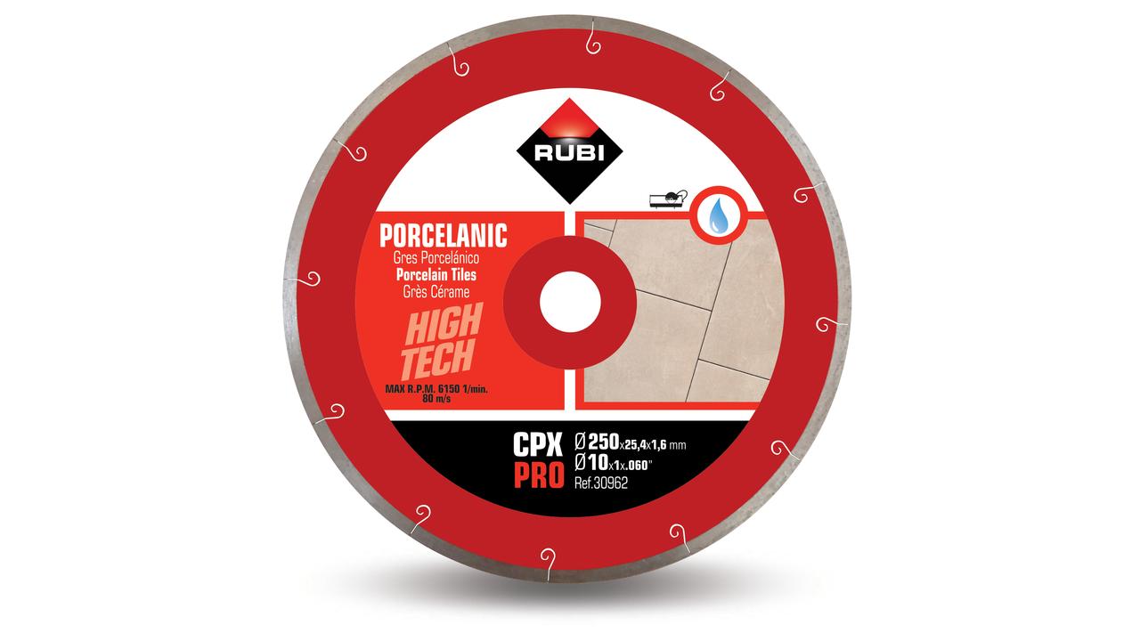 Disque à tronçonner diamant pour coupe humide Rubi CPX 250 PRO; 250 mm