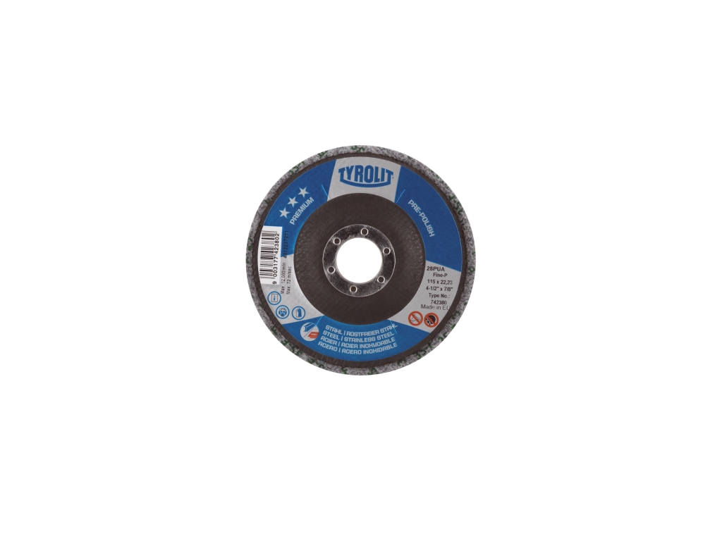 Ponçage du disque avant le polissage Tyrolit; 125x22,23 mm; 1 unités