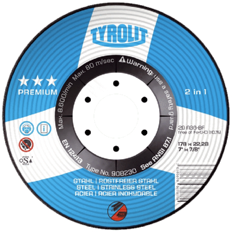 Disque a meuler Tyrolit; 125x22,23 mm; 1 unités