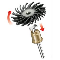Détail brosse abrasive Dremel 2615S471JA rugosité 36 (471S)