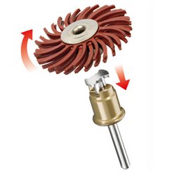 Détail brosse abrasive Dremel 2615S473JA rugosité 220 (473S)