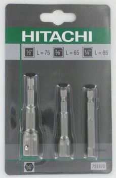 Jeu d'adaptateurs 1/4 " Hitachi; 3 unités