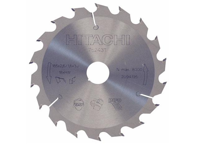 Lame de scie Hitachi; 185x1,6x30,0 mm; Z18