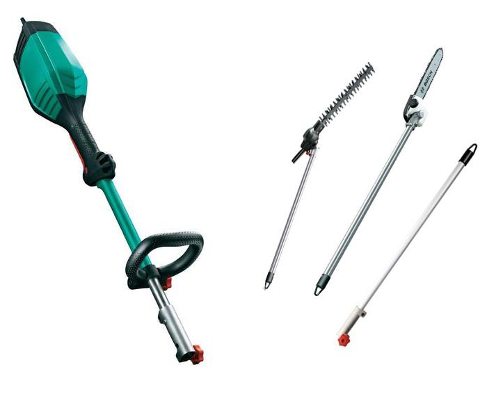 Outil de jardin multifonctionnel Bosch AMW 10 + Accessoires pour couper les branches,...