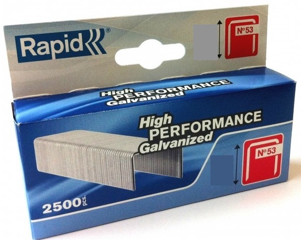 Agrafes Rapid; 11,4x12 mm; 2500 pcs .; TYP 53