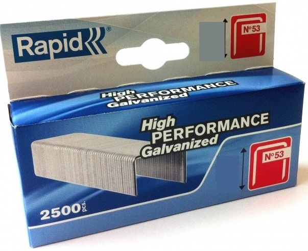 Agrafes Rapid; 11,4x14 mm; 2500 pcs .; TYP 53