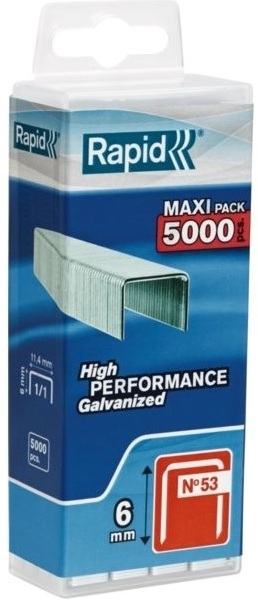 Agrafes Rapid; 11,4x6 mm; 5000 pcs .; TYP 53