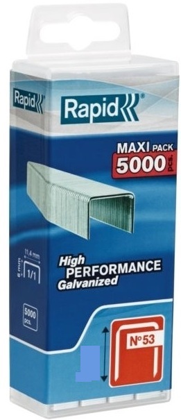 Agrafes Rapid; 11,4x12 mm; 5000 pcs .; TYP 53