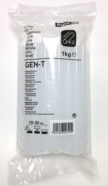 Bâton de colle Rapid GEN-T; 12x190 mm; 1 kg; transparent