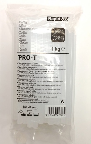 Bâton de colle Rapid PRO-T; 12x190 mm; 1 kg; transparent