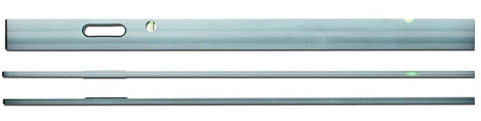 Putties rail avec un niveau à bulle et poignée Stabila 2,5 m