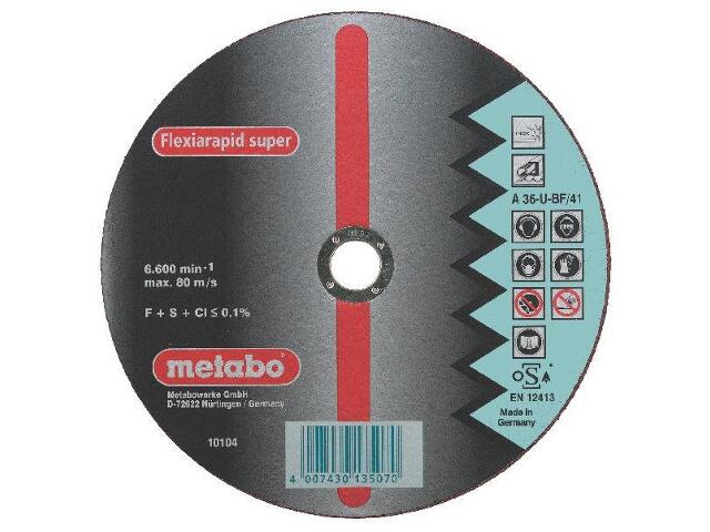 Disque abrasif Metabo; 125x1,6 mm pour le métal