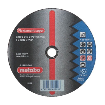 Disque abrasif Metabo; 230x2,5 mm pour le métal
