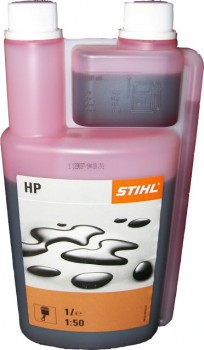 Mélange d'huile pour mélange de carburant pour moteurs à deux temps Stihl; 1 l (avec dosimètre)
