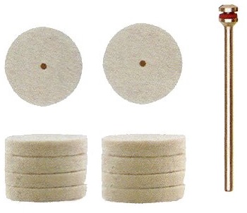 Tampon à polir en laine de mouton Proxxon; 22 mm; 10 unités