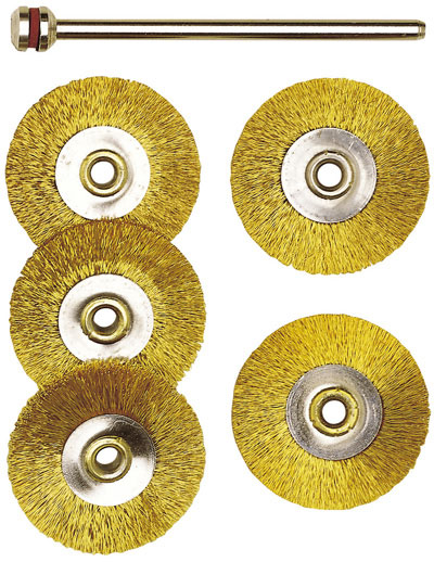 Brosse en laiton Proxxon; 22 mm; 5 unités
