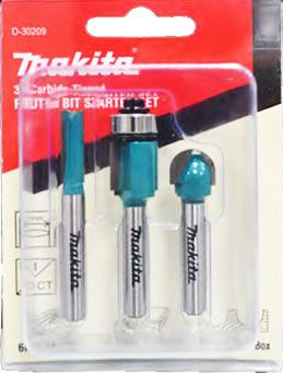 Coffret de forêts pour le bois Makita; 3 unités