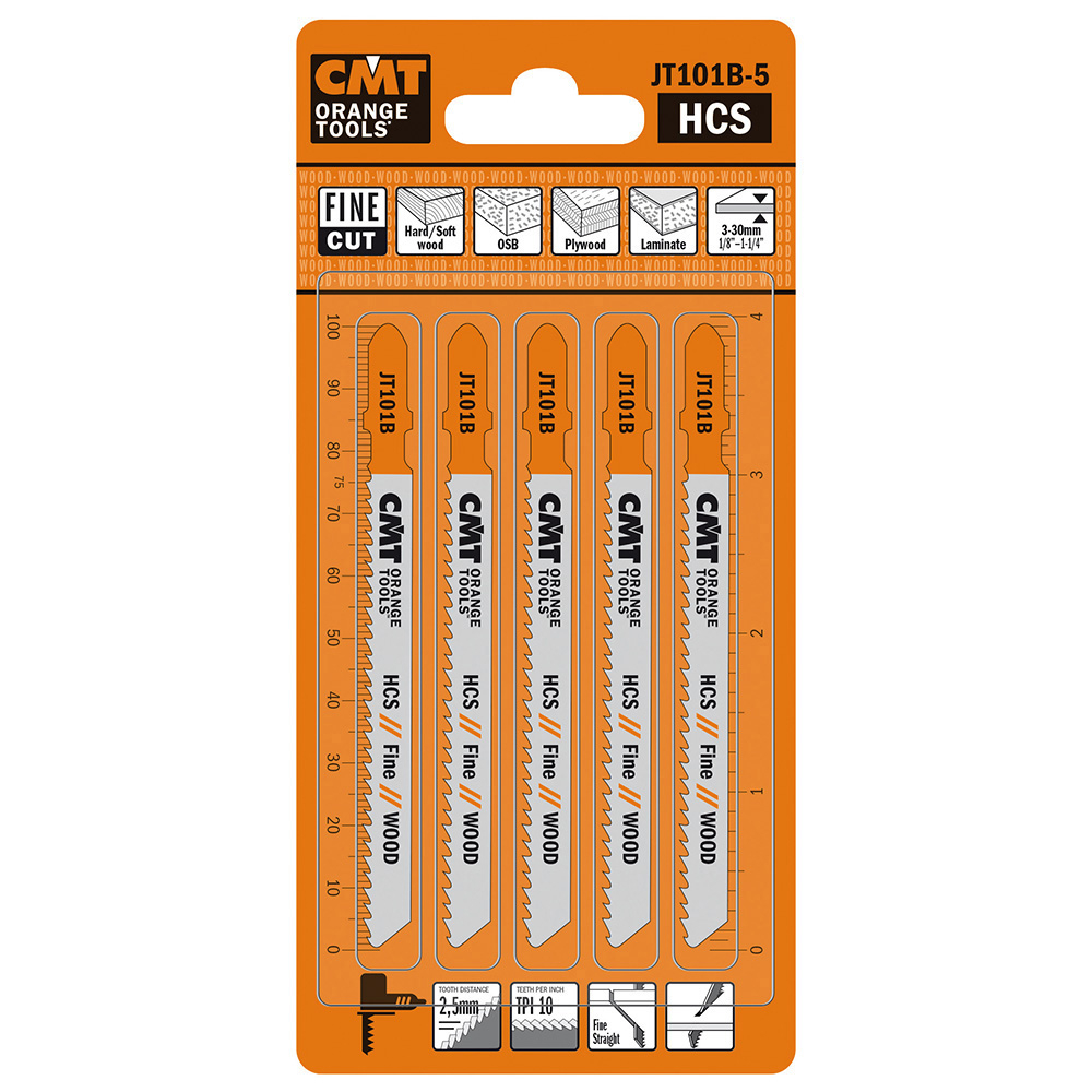 Lames pour scie sauteuse CMT JT101B-25; 25 unités