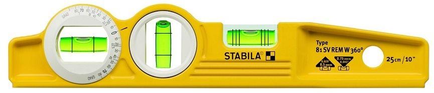 Niveau tubulaire Stabila 81SV REM W360; 25 cm