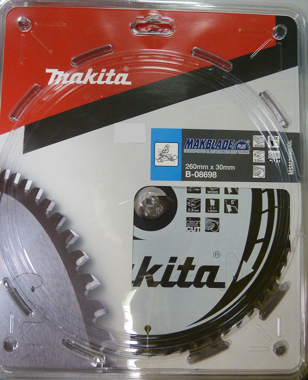 Lame de scie Makita; 260x2,3x30,0 mm; Z60; 5°