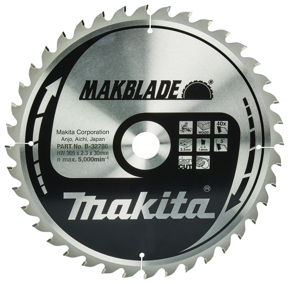 Lame de scie Makita; 305x2,3x30,0 mm; Z40; 5°