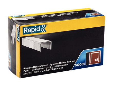 Agrafes Rapid; 12,95x12 mm; 5000 pcs .; TYPE 12